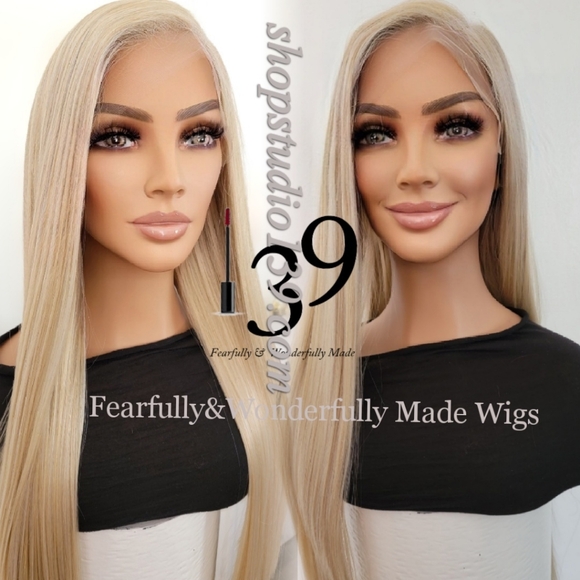 Extra long HD lace front Blonde wigwith side part